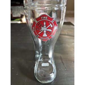 Beer Glass Fire Rescue Boot Beer Mugs Bar Large 10 x 5 Bar Decor Glassware
